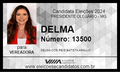 Candidato DELMA 2024 - PRESIDENTE OLEGÁRIO - Eleições