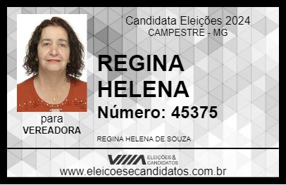 Candidato REGINA HELENA 2024 - CAMPESTRE - Eleições