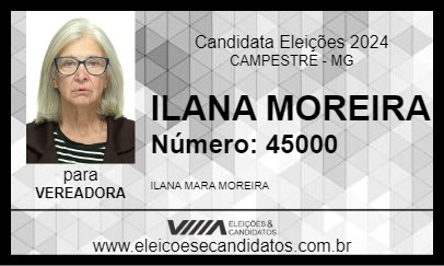 Candidato ILANA MOREIRA 2024 - CAMPESTRE - Eleições