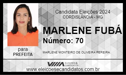 Candidato MARLENE FUBÁ 2024 - CORDISLÂNDIA - Eleições