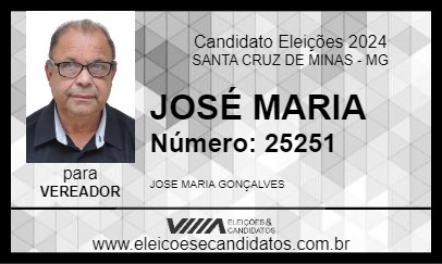 Candidato JOSÉ MARIA 2024 - SANTA CRUZ DE MINAS - Eleições