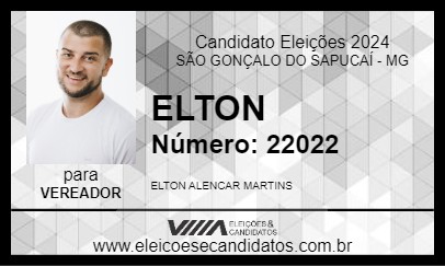 Candidato ELTON 2024 - SÃO GONÇALO DO SAPUCAÍ - Eleições