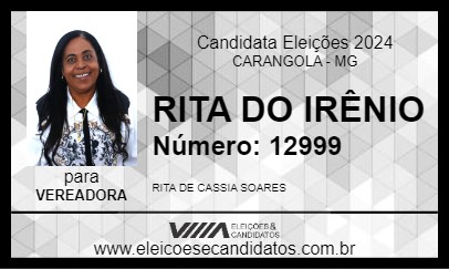 Candidato RITA DO IRÊNIO 2024 - CARANGOLA - Eleições