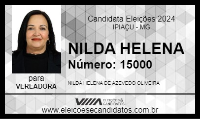 Candidato NILDA HELENA 2024 - IPIAÇU - Eleições