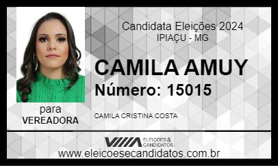 Candidato CAMILA AMUY 2024 - IPIAÇU - Eleições