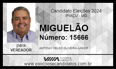 Candidato MIGUELÃO 2024 - IPIAÇU - Eleições