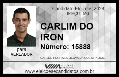 Candidato CARLIM DO IRON 2024 - IPIAÇU - Eleições