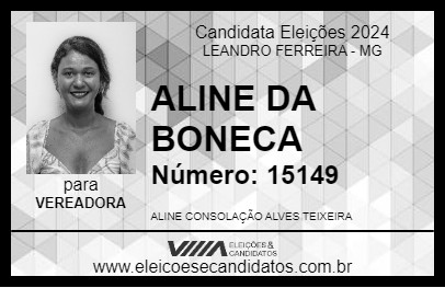 Candidato ALINE DA BONECA 2024 - LEANDRO FERREIRA - Eleições