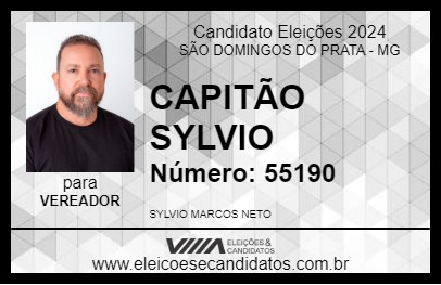 Candidato CAPITÃO SYLVIO 2024 - SÃO DOMINGOS DO PRATA - Eleições