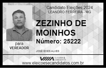 Candidato ZEZINHO DE MOINHOS 2024 - LEANDRO FERREIRA - Eleições