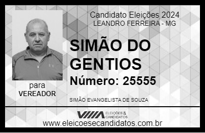 Candidato SIMÃO DO GENTIOS 2024 - LEANDRO FERREIRA - Eleições