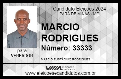 Candidato MARCIO RODRIGUES 2024 - PARÁ DE MINAS - Eleições