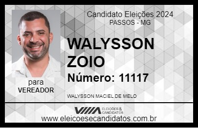 Candidato WALYSSON ZOIO 2024 - PASSOS - Eleições