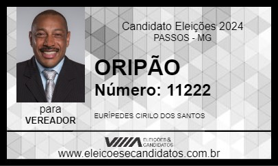 Candidato ORIPÃO 2024 - PASSOS - Eleições