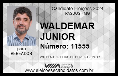 Candidato WALDEMAR JUNIOR 2024 - PASSOS - Eleições