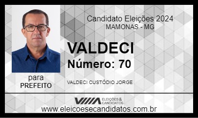 Candidato VALDECI 2024 - MAMONAS - Eleições