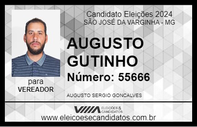 Candidato AUGUSTO GUTINHO 2024 - SÃO JOSÉ DA VARGINHA - Eleições