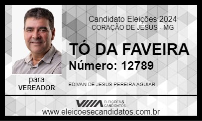 Candidato TÓ DA FAVEIRA 2024 - CORAÇÃO DE JESUS - Eleições