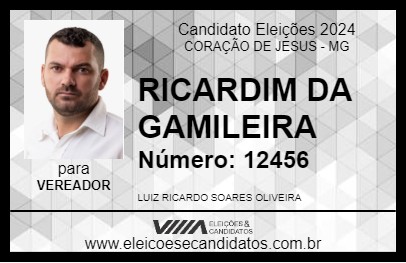 Candidato RICARDIM DA GAMILEIRA 2024 - CORAÇÃO DE JESUS - Eleições