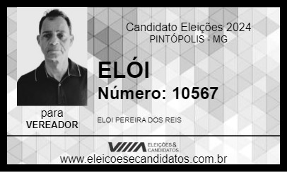 Candidato ELÓI 2024 - PINTÓPOLIS - Eleições