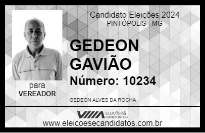 Candidato GEDEON GAVIÃO 2024 - PINTÓPOLIS - Eleições