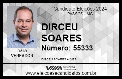 Candidato DIRCEU SOARES 2024 - PASSOS - Eleições