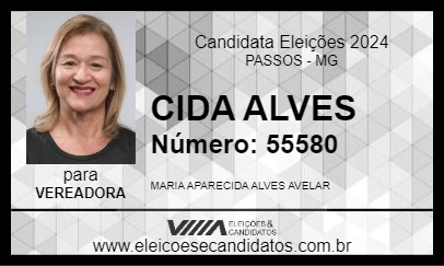 Candidato CIDA ALVES 2024 - PASSOS - Eleições