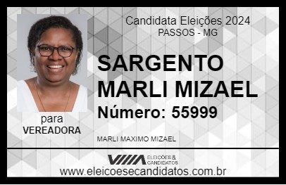 Candidato SARGENTO MARLI MIZAEL 2024 - PASSOS - Eleições