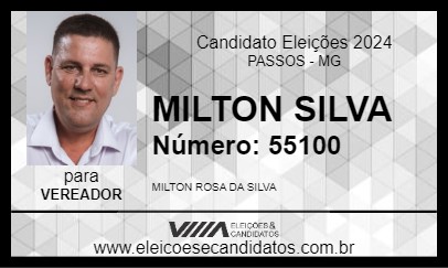 Candidato MILTON SILVA 2024 - PASSOS - Eleições