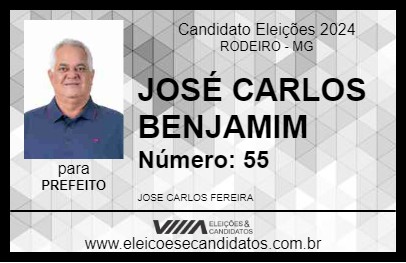 Candidato JOSÉ CARLOS BENJAMIM 2024 - RODEIRO - Eleições