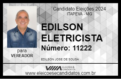 Candidato EDILSON ELETRICISTA 2024 - ITAPEVA - Eleições