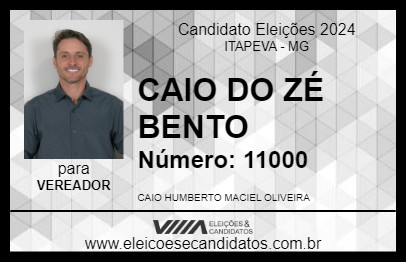 Candidato CAIO DO ZÉ BENTO 2024 - ITAPEVA - Eleições