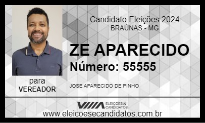 Candidato ZE APARECIDO 2024 - BRAÚNAS - Eleições