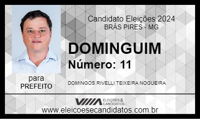 Candidato DOMINGUIM 2024 - BRÁS PIRES - Eleições