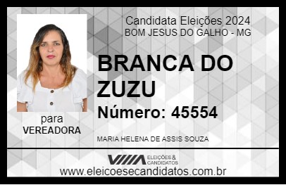 Candidato BRANCA DO ZUZU 2024 - BOM JESUS DO GALHO - Eleições