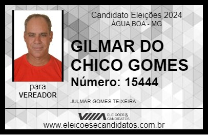 Candidato GILMAR DO CHICO GOMES 2024 - ÁGUA BOA - Eleições