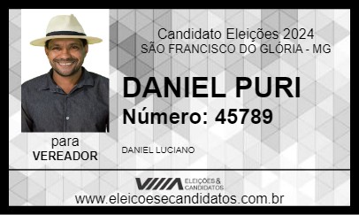 Candidato DANIEL PURI 2024 - SÃO FRANCISCO DO GLÓRIA - Eleições