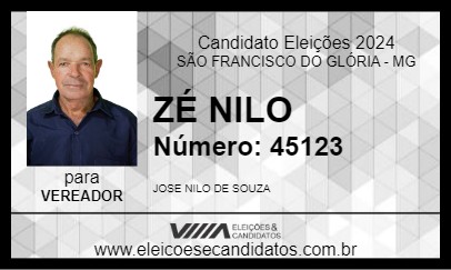 Candidato ZÉ NILO 2024 - SÃO FRANCISCO DO GLÓRIA - Eleições