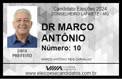 Candidato DR MARCO ANTÔNIO 2024 - CONSELHEIRO LAFAIETE - Eleições