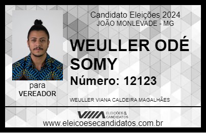 Candidato WEULLER ODÉ SOMY 2024 - JOÃO MONLEVADE - Eleições