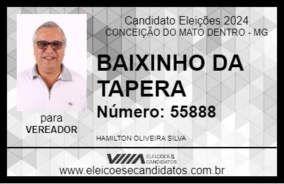 Candidato BAIXINHO DA TAPERA 2024 - CONCEIÇÃO DO MATO DENTRO - Eleições