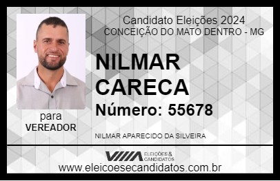 Candidato NILMAR CARECA 2024 - CONCEIÇÃO DO MATO DENTRO - Eleições