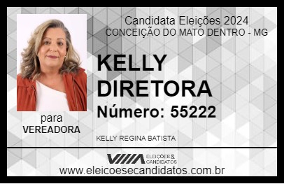 Candidato KELLY DIRETORA 2024 - CONCEIÇÃO DO MATO DENTRO - Eleições