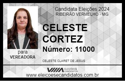 Candidato CELESTE CORTEZ 2024 - RIBEIRÃO VERMELHO - Eleições