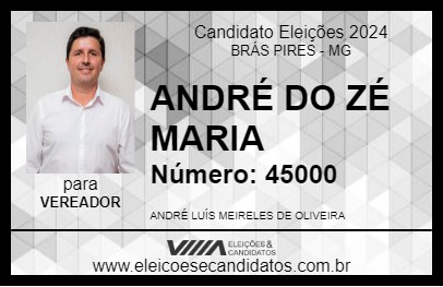 Candidato ANDRÉ DO ZÉ MARIA 2024 - BRÁS PIRES - Eleições