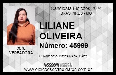 Candidato LILIANE OLIVEIRA 2024 - BRÁS PIRES - Eleições