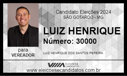 Candidato LUIZ HENRIQUE 2024 - SÃO GOTARDO - Eleições