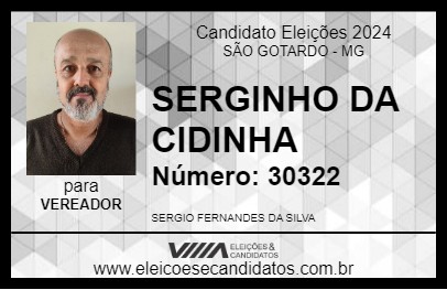 Candidato SERGINHO DA CIDINHA 2024 - SÃO GOTARDO - Eleições