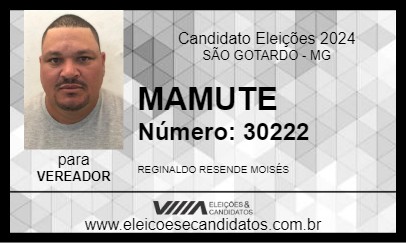 Candidato MAMUTE 2024 - SÃO GOTARDO - Eleições