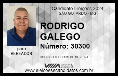 Candidato RODRIGO GALEGO 2024 - SÃO GOTARDO - Eleições